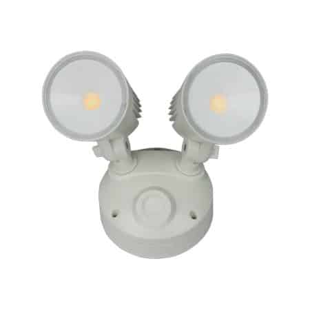 Robus Chase Twin LED Spotlight Flood 20W Tri-Col IP54 White