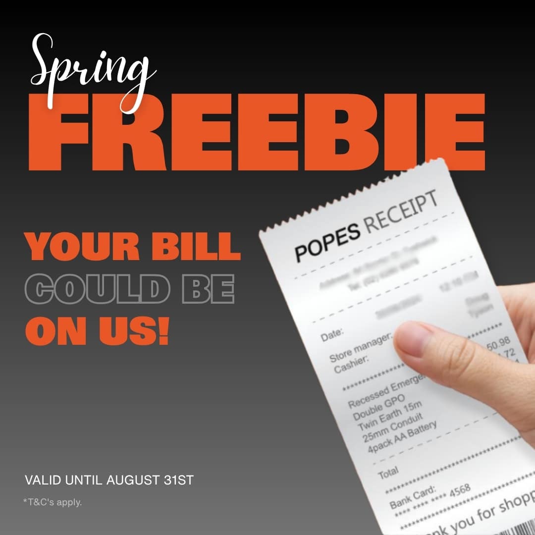 POPES Spring Freebie offer August 2025