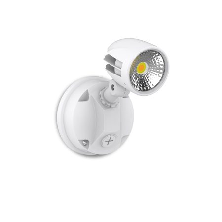 Atom Condor Single LED Spotlight Flood 1x12W Tri-Col IP54 White | 13960