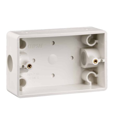 Clipsal Solid Mounting Block Rectangular With 2x20mm Entries | 238-WE