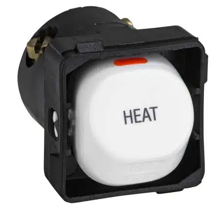 Clipsal 30 Series Switch Mech 1/2W 10A Marked HEAT White Electric | 30HM-WE