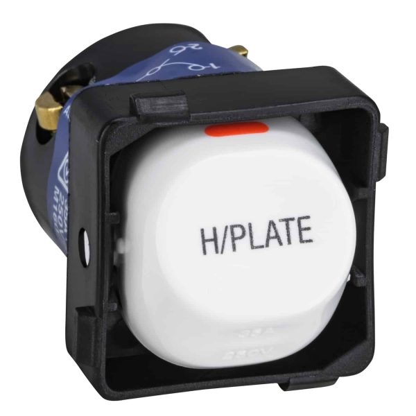 Clipsal 30 Series Switch Mech 35A Marked HPLATE White Electric | 30M35-HPLATE-WE