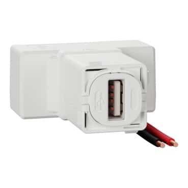 Clipsal 30 Series USB Charger Socket White Electric | 30USBAMWE