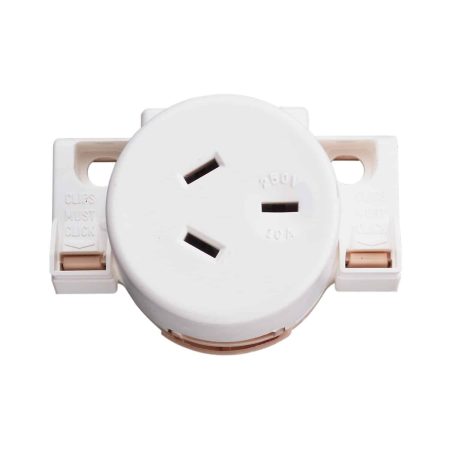 Clipsal Quick Connect Surface Socket Plug Base 10A | 413QC-WE