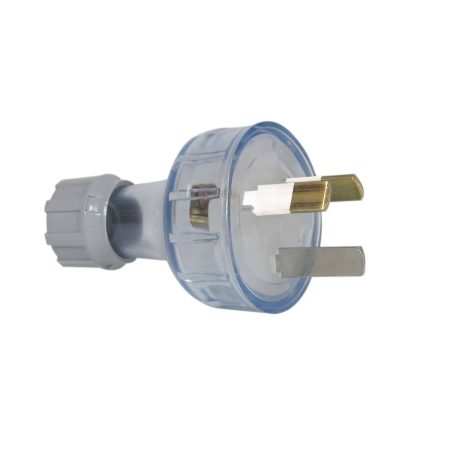 Clipsal Plug Top 10A 3 Pin Transparent Suitable for 1mm Cable | 439S-TR