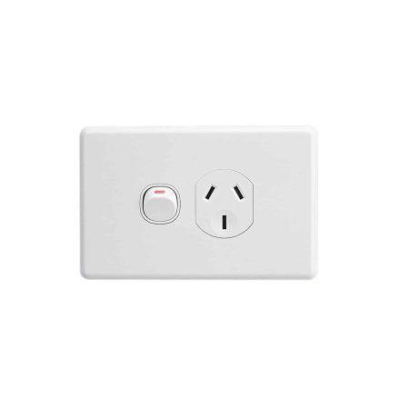 Clipsal Classic C2000 Single GPO Power Point Horizontal 10A White Electric | C2015-WE