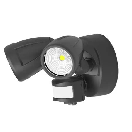 Bandit Twin LED Sensor Flood 2x12W Tri-Col IP54 Black | MLXB3452MS