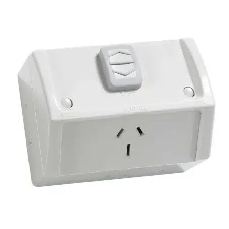 Clipsal Weather Proof IP53 Single GPO Power Point 15A Resistant Grey | WSC227/1/15-RG