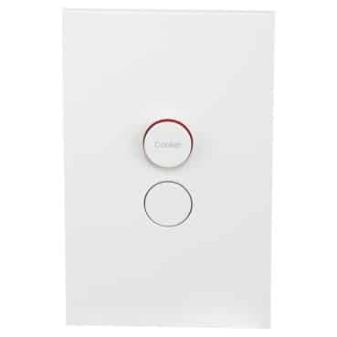Clipsal Saturn Zen 1 Gang Cooker Switch Double Pole 32A Zen White | Z4061D32-ZW
