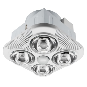 Clipsal 4 Heat 3-in-1 Bathroom Heater with Draft Stopper | 6500ADS-WE