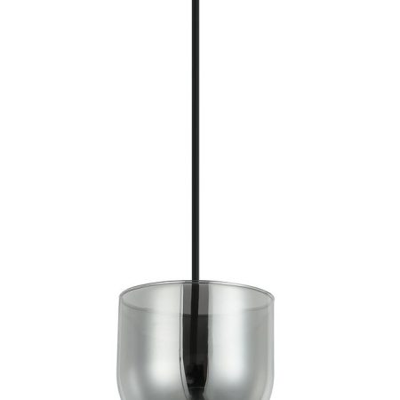 CLA PENDANT ES Smokey Black 2 x Glass Ellipse w/Chrome OD120mm | CLESSIDRA1