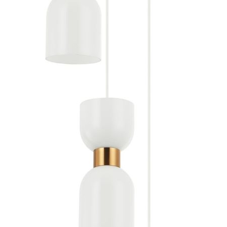 CLA PENDANT ES x 3 Opal 2 x Glass Ellipse w/Brass OD320mm RND Base | CLESSIDRA2X3R