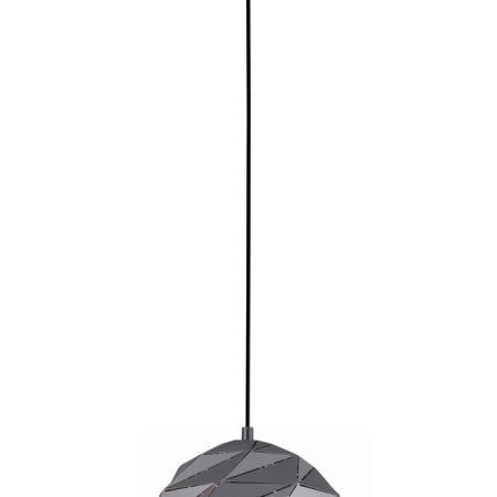 CLA PENDANT ES 60W Matte Grey Dome Sml Iron OD220mm x H3215mm | ORIGAMI3
