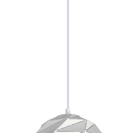 CLA PENDANT ES 60W Matte White Dome Lrg Iron OD320mm x H3215mm | ORIGAMI4