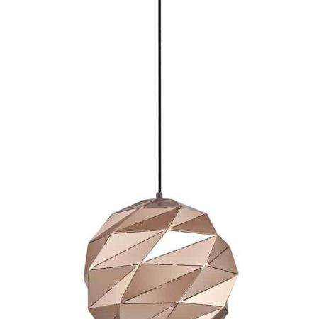 CLA PENDANT ES 60W Rose Gold Dome Lrg Iron OD320mm x H3215mm | ORIGAMI5
