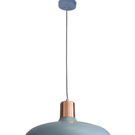 CLA PENDANT ES Matt Blue DOME w/Copper Highlight OD400mm | PASTEL13A