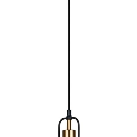 CLA PENDANT ES BLK Wire Pear w/ Antique Brass Highlight OD170mm | CONTOUR1