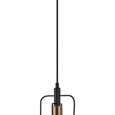 CLA PENDANT ES BLK Rectangular w/Antique Brass Highlight OD150m | CONTOUR2