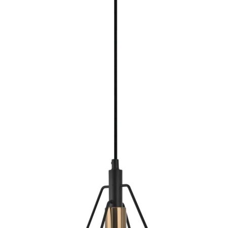 CLA PENDANT ES BLK Diamond w/ Antique Brass Highlight OD210mm | CONTOUR3