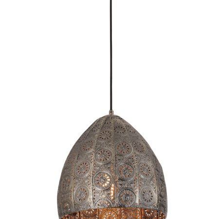 CLA PENDANT ES 60W Embossed Ellipse Aged Brass Steel OD310mm X L320m | SARI1