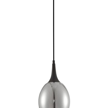 CLA PENDANT ES 72W BLK Smoke Wine Glass OD180mm x H340mm (Mirror finish) | BROTE2