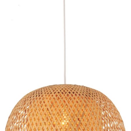 CLA PENDANT ES 40W Sml Bamboo Finish OD380mm x L230mm | CANASTA1