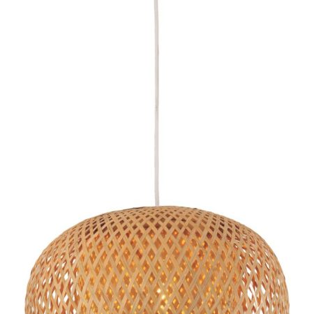 CLA PENDANT ES 40W Lge Bamboo Finish OD450mm x L260mm | CANASTA2