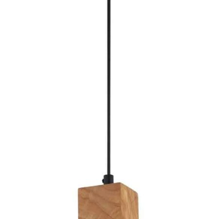 CLA PENDANT ES Matt BLK CONVEX CONE w/wood highlights OD180mm | FARO1