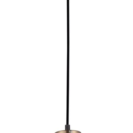 CLA PENDANT ES Smoke Glass FlatTop Dome Ant.Brass Highlight OD220mm | FOSSETTE3