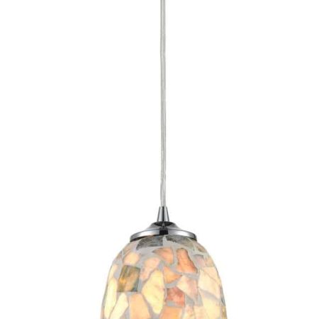 CLA PENDANT ES Light Stone Mosaic Glass ELLIPSE OD136mm | GLAZE11