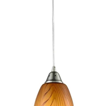 CLA PENDANT ES Amber Glass ELLIPSE w/swirls OD120mm | GLAZE5