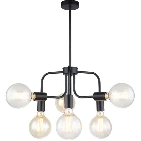 CLA PENDANT ES x 6 Matt Blk w/6 arms OD420mm | HEXA1