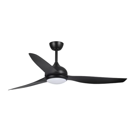 Fanco Eco Style DC Ceiling Fan with LED Light & Remote - Black 60