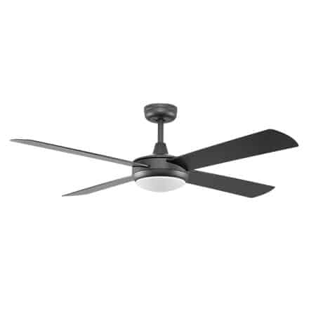 Fanco Eco Silent Deluxe DC Ceiling Fan with LED Light & Remote – Black 56″