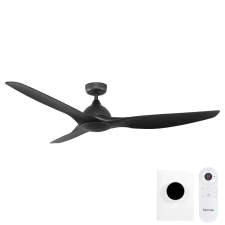 Fanco Horizon DC Ceiling Fan with Remote & Wall Control - Black 64"
