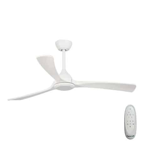 Fanco Sanctuary DC Ceiling Fan with Remote - White with Whitewash Blades 52