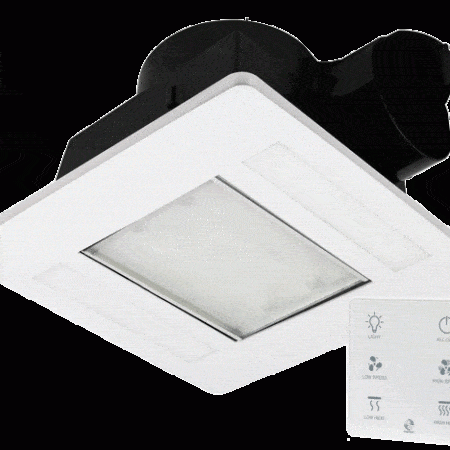 Fantech Trade Radiance 3-In-1 Fan Light Heater 150mm Spigot ROT White