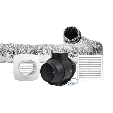 Soler & Palau In-Line Fan Kit 150mm c/w Fan, 6m Duct, Grilles