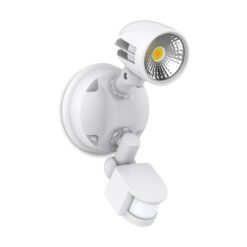 Atom Condor Single LED Sensor Flood 1x13W Tri-Col IP54 White | 13962