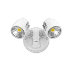 Atom Condor Twin LED Spotlight Flood 23W Tri-Col IP54 White | 13964
