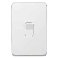 Clipsal Iconic Cover Skin 1 Gang Cooker Switch Extra White | 3041/45C-XW