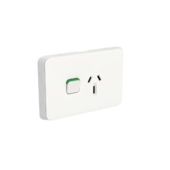 Clipsal Iconic Single GPO Power Point Horizontal 15A Vivid White | 3015/15-VW