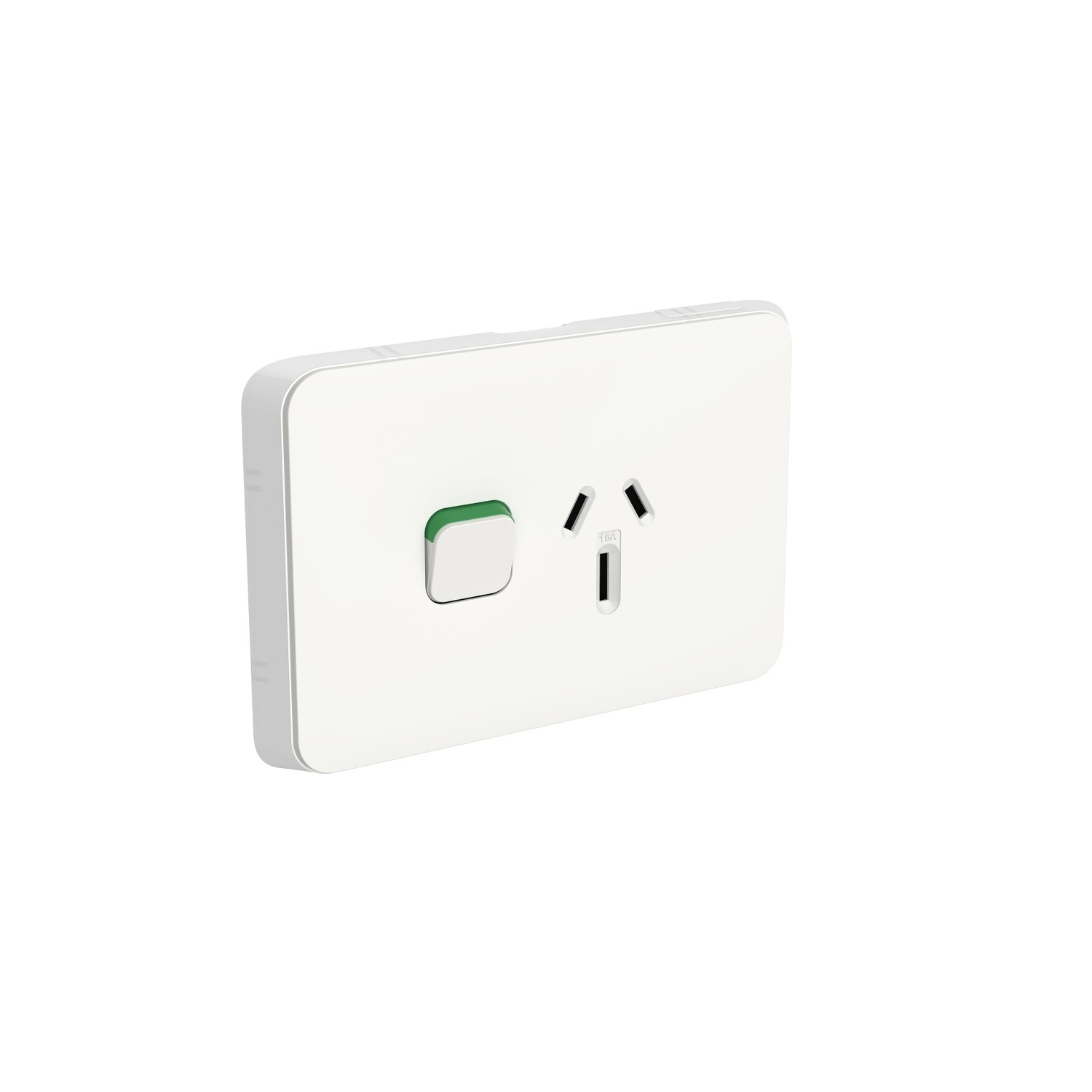 Clipsal Iconic Single GPO Power Point Horizontal 15A Vivid White | 3015/15-VW
