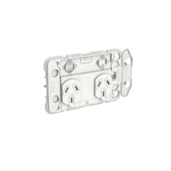 Clipsal Iconic Double GPO Power Point Horizontal 10A Grid Only | 3025G