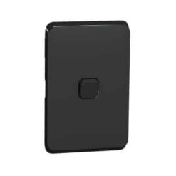 Alternative view of Clipsal Iconic Cover Skin 1 Gang Switch Extra Black | 3041C-XB