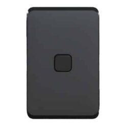 Clipsal Iconic Cover Skin 1 Gang Switch Extra Black | 3041C-XB