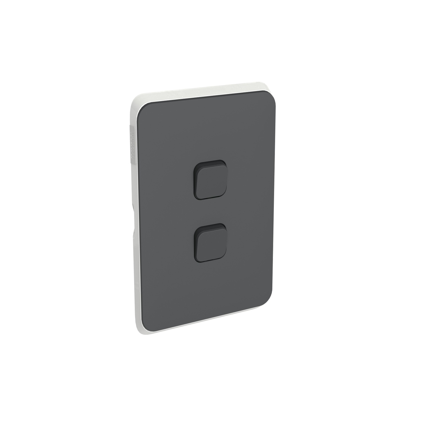 Clipsal Iconic Cover Skin 2 Gang Switch Anthracite | 3042C-AN