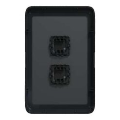 Clipsal Iconic Cover Skin 2 Gang Switch Extra Black | 3042C-XB - Image 3