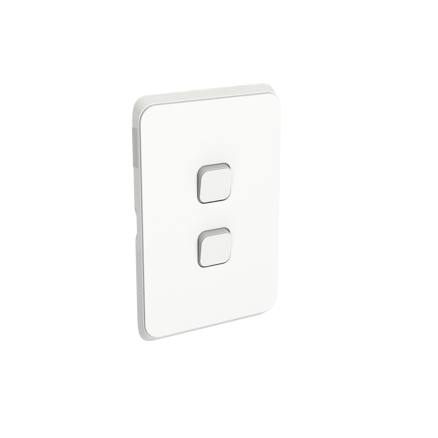 Clipsal Iconic 2 Gang Grid and Plate Vivid White | 3042VH-VW