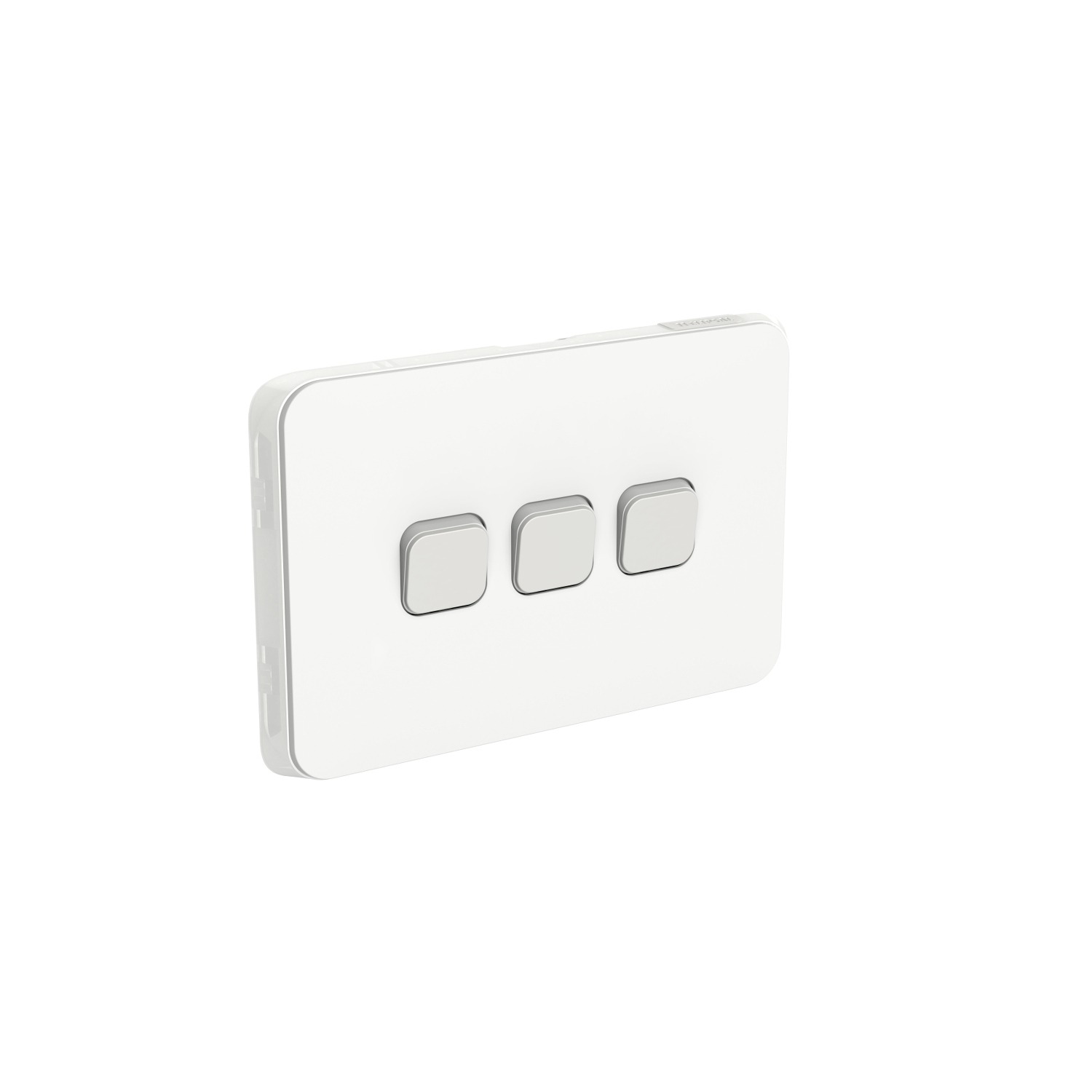 Clipsal Iconic 3 Gang Switch Horizontal 10A Vivid White | 3043HA-VW